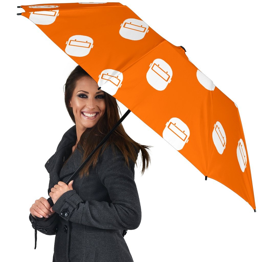 Welder Mask Pattern Print Automatic Foldable Umbrella-grizzshop
