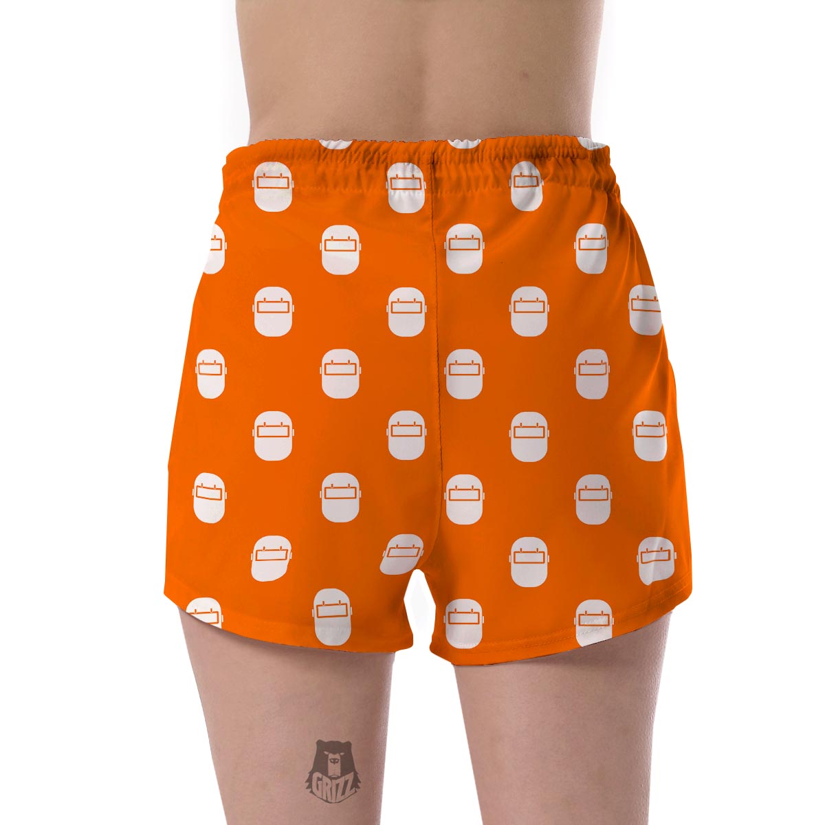 Welder Mask Pattern Print Women's Shorts-grizzshop