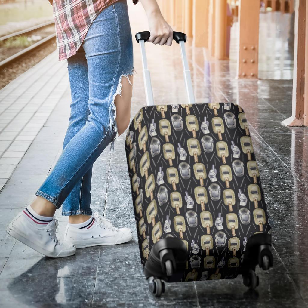 Welder Mask Print Pattern Luggage Cover Protector-grizzshop