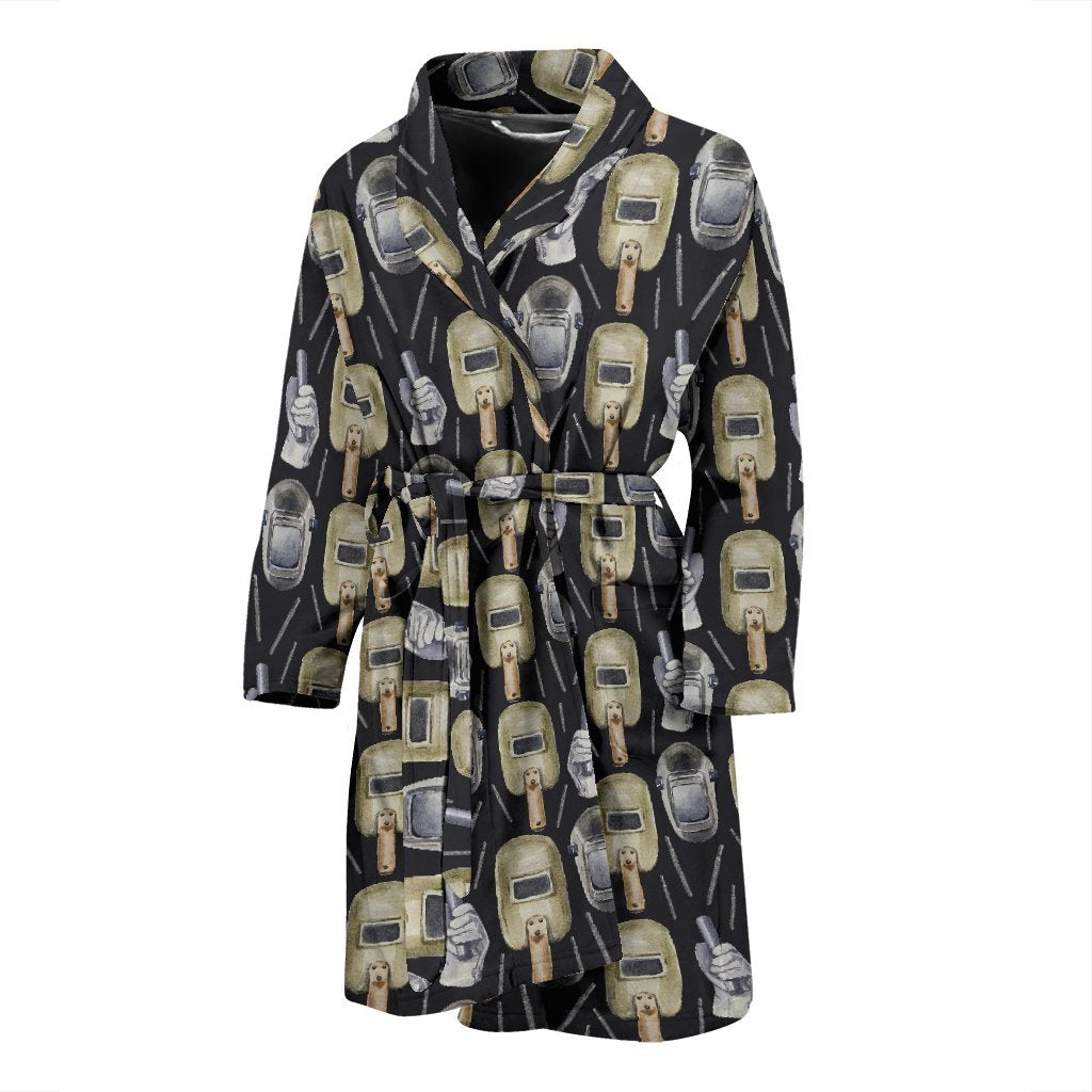 Bowling Stike Pattern Print Men Long Robe