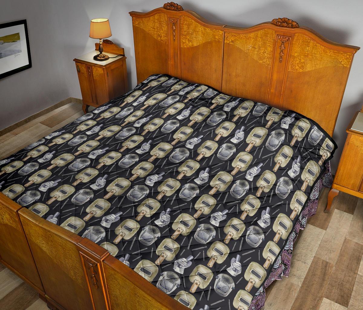 Welder Mask Print Pattern Quilt-grizzshop