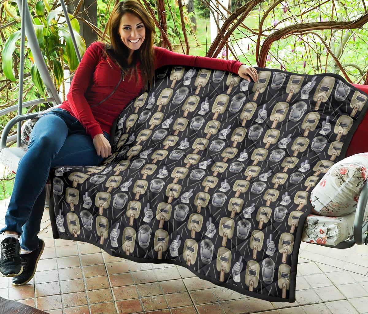 Welder Mask Print Pattern Quilt-grizzshop