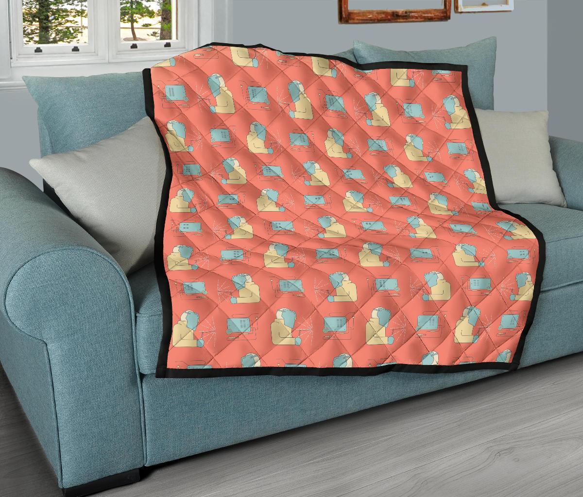 Welder Pattern Print Quilt-grizzshop