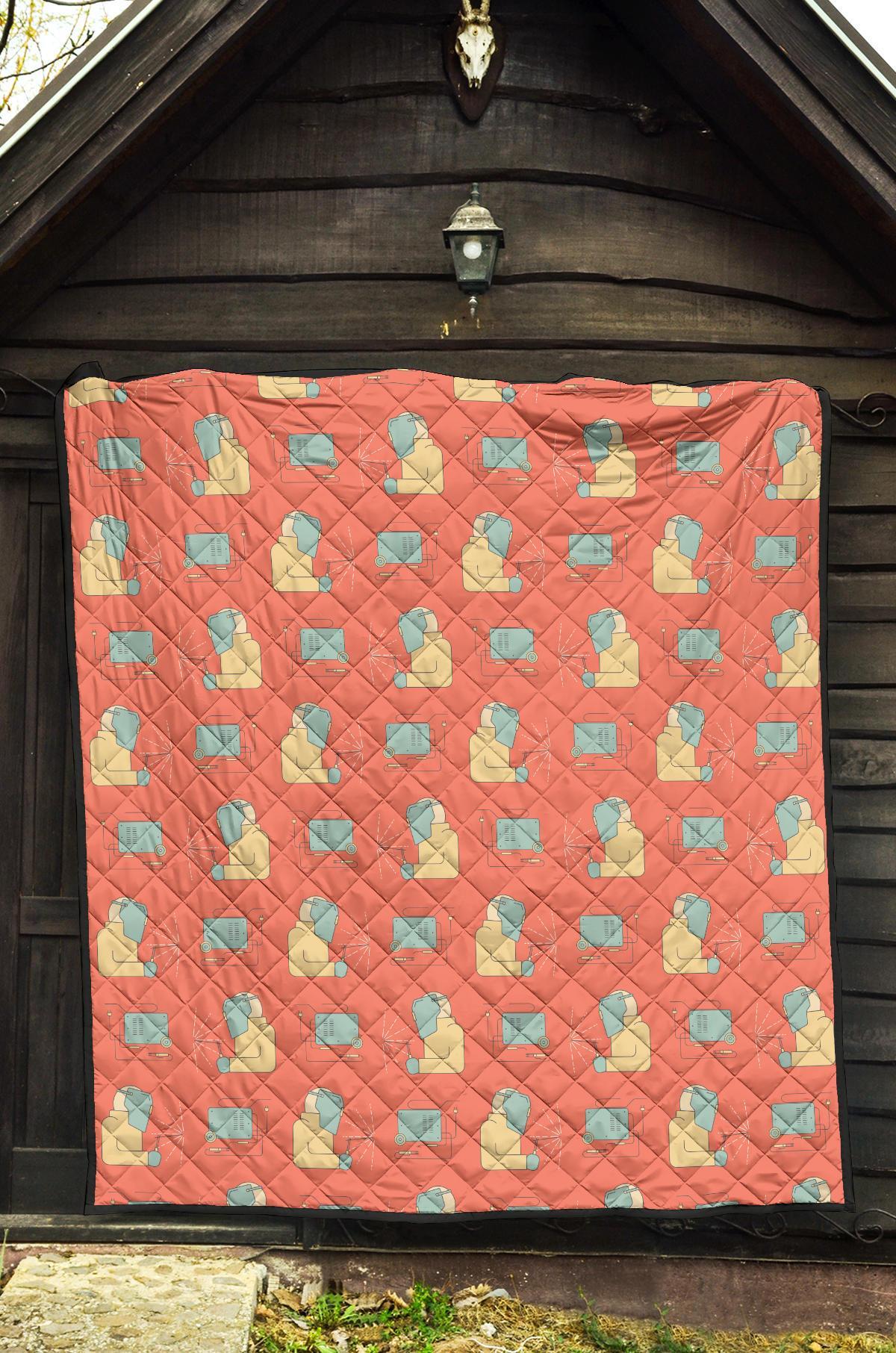 Welder Pattern Print Quilt-grizzshop