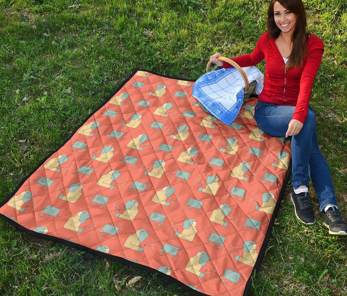 Welder Pattern Print Quilt-grizzshop