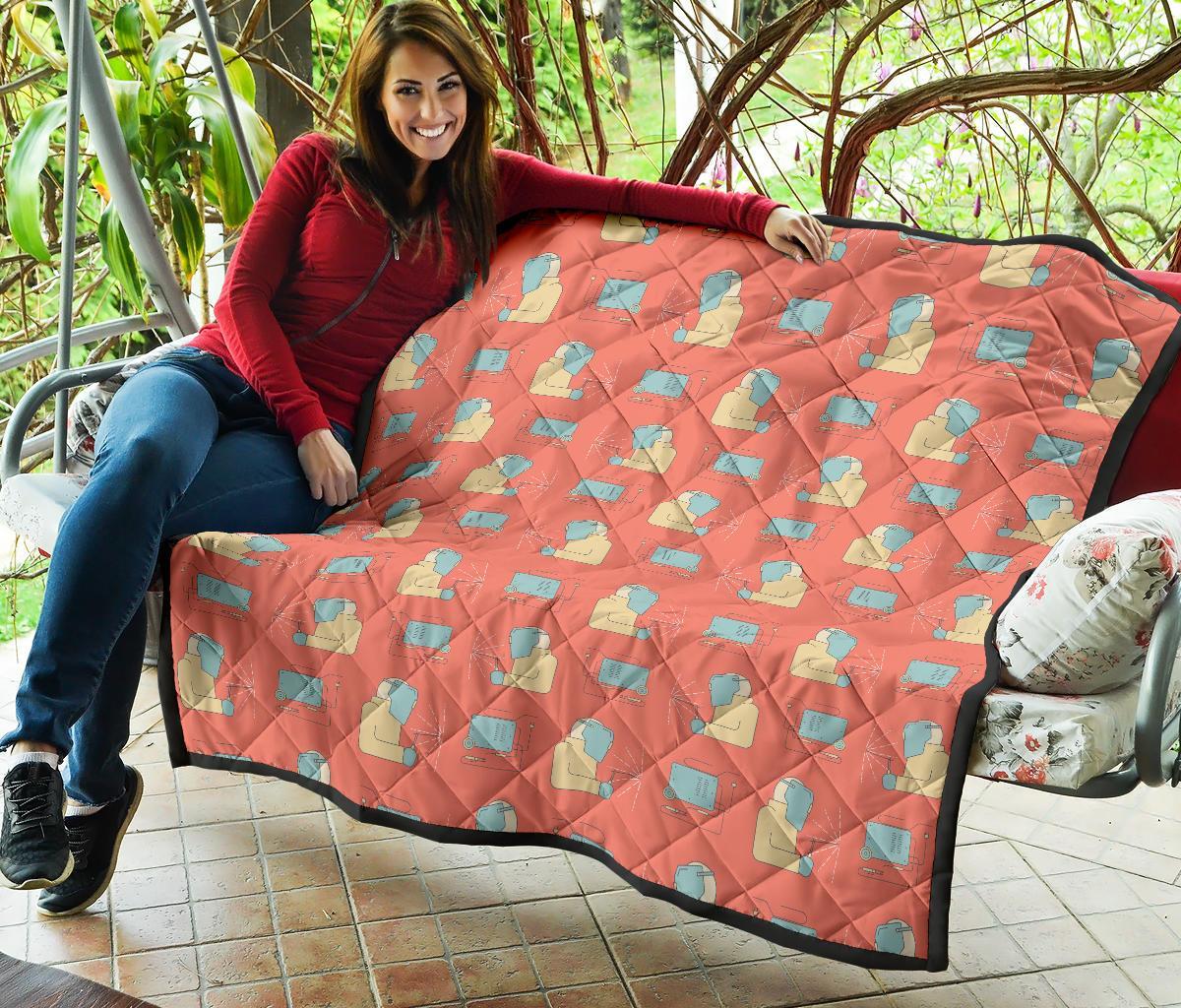 Welder Pattern Print Quilt-grizzshop