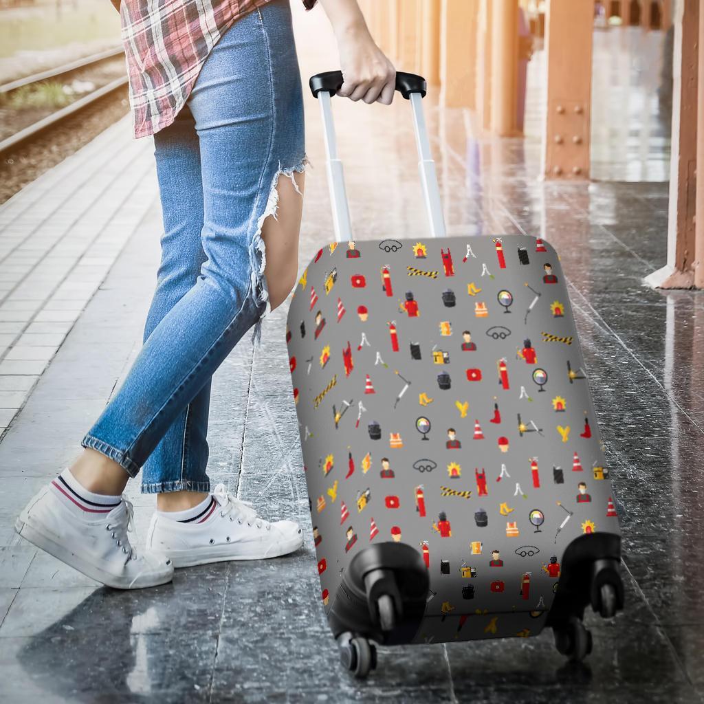 Welder Print Pattern Luggage Cover Protector-grizzshop