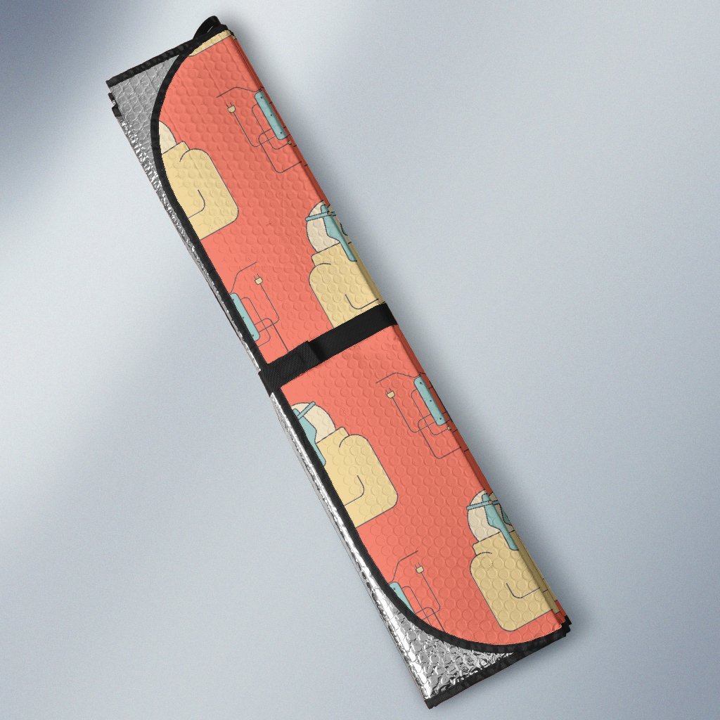 Welder Pattern Print Car Sun Shade-grizzshop