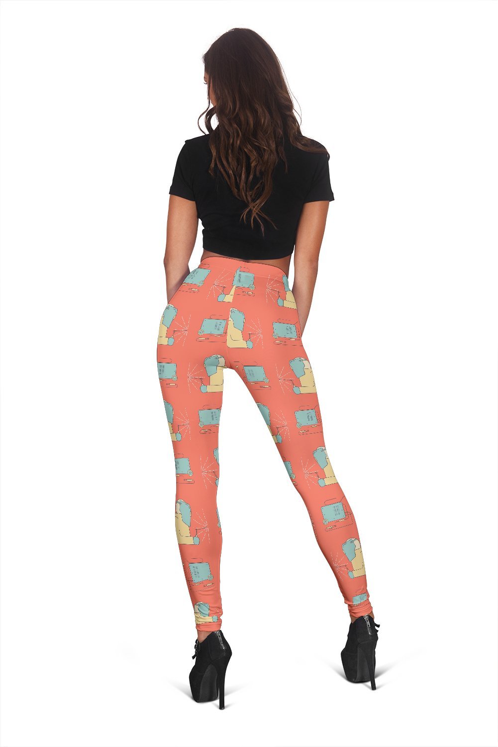 Welder Pattern Print Women Leggings-grizzshop