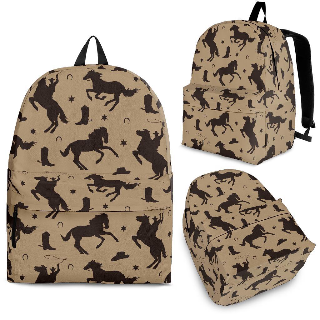 Western Cowboy Print Pattern Backpack-grizzshop