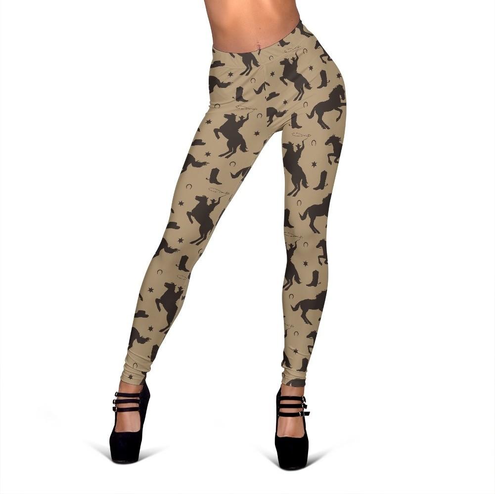 Western Cowboy Print Pattern Women Leggings-grizzshop
