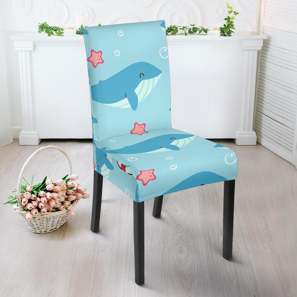 Whale Humpback Pattern Print Chair Cover-grizzshop