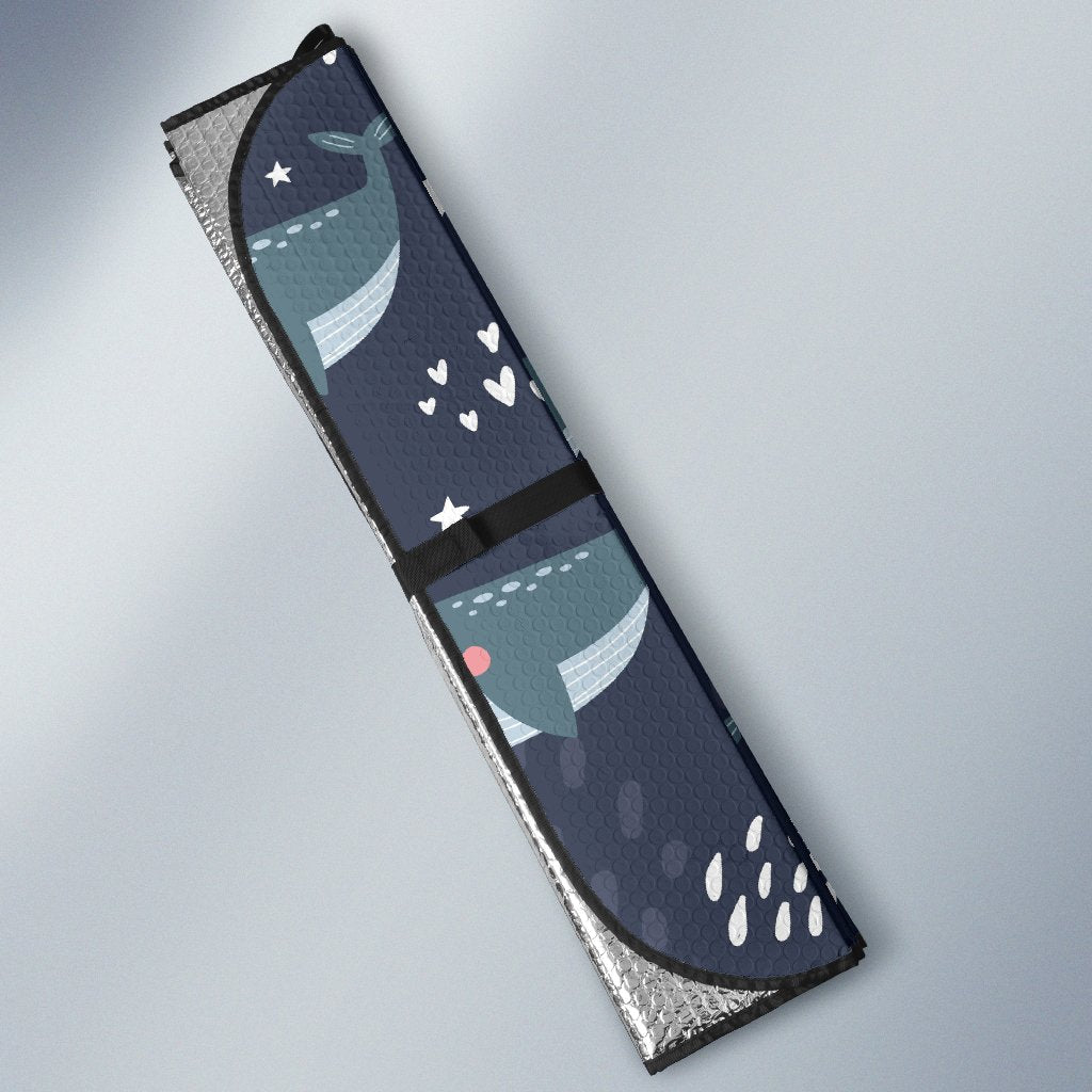 Whale Humpback Print Pattern Car Sun Shade-grizzshop
