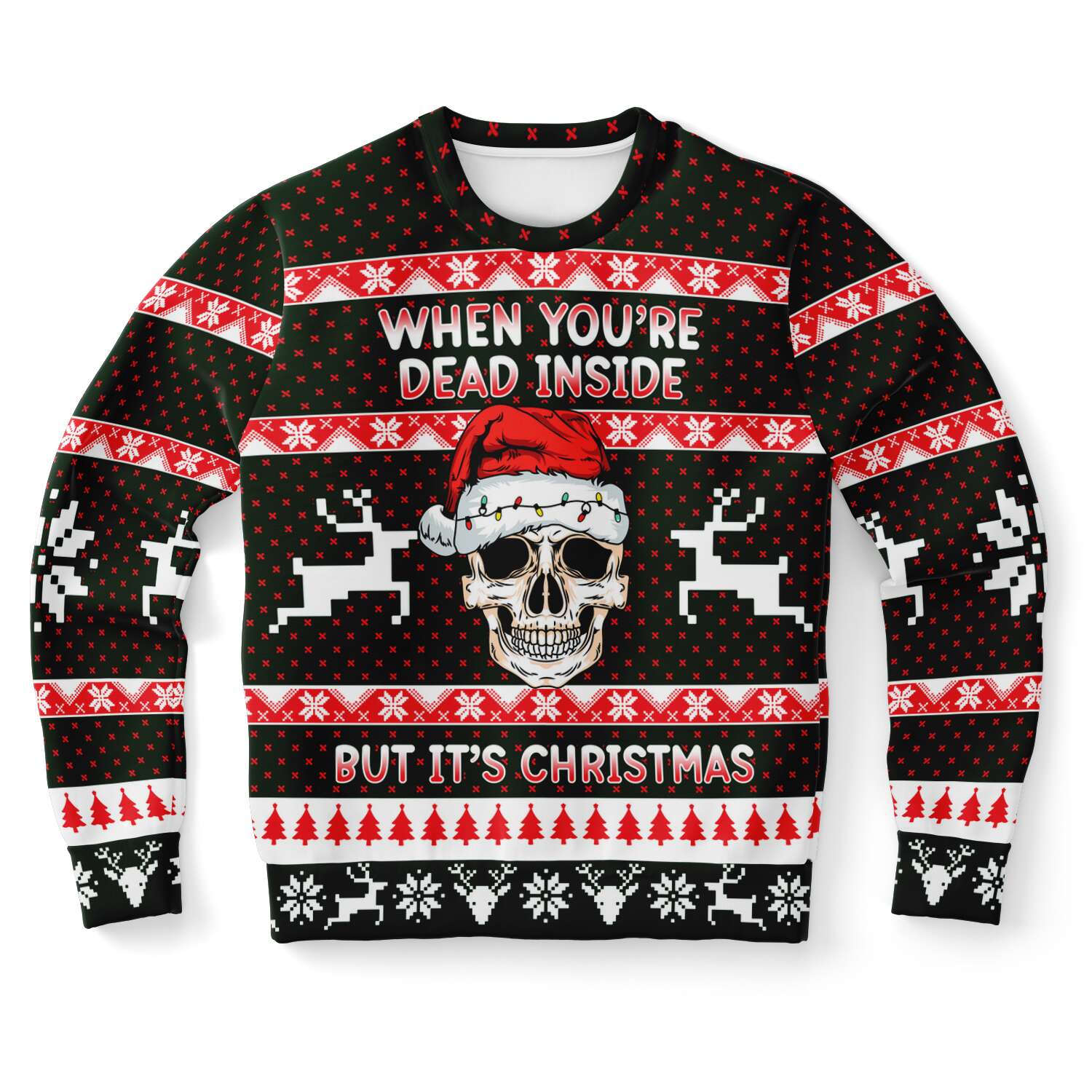 When You Dead Inside But It's Christmas Ugly Christmas Sweater-grizzshop