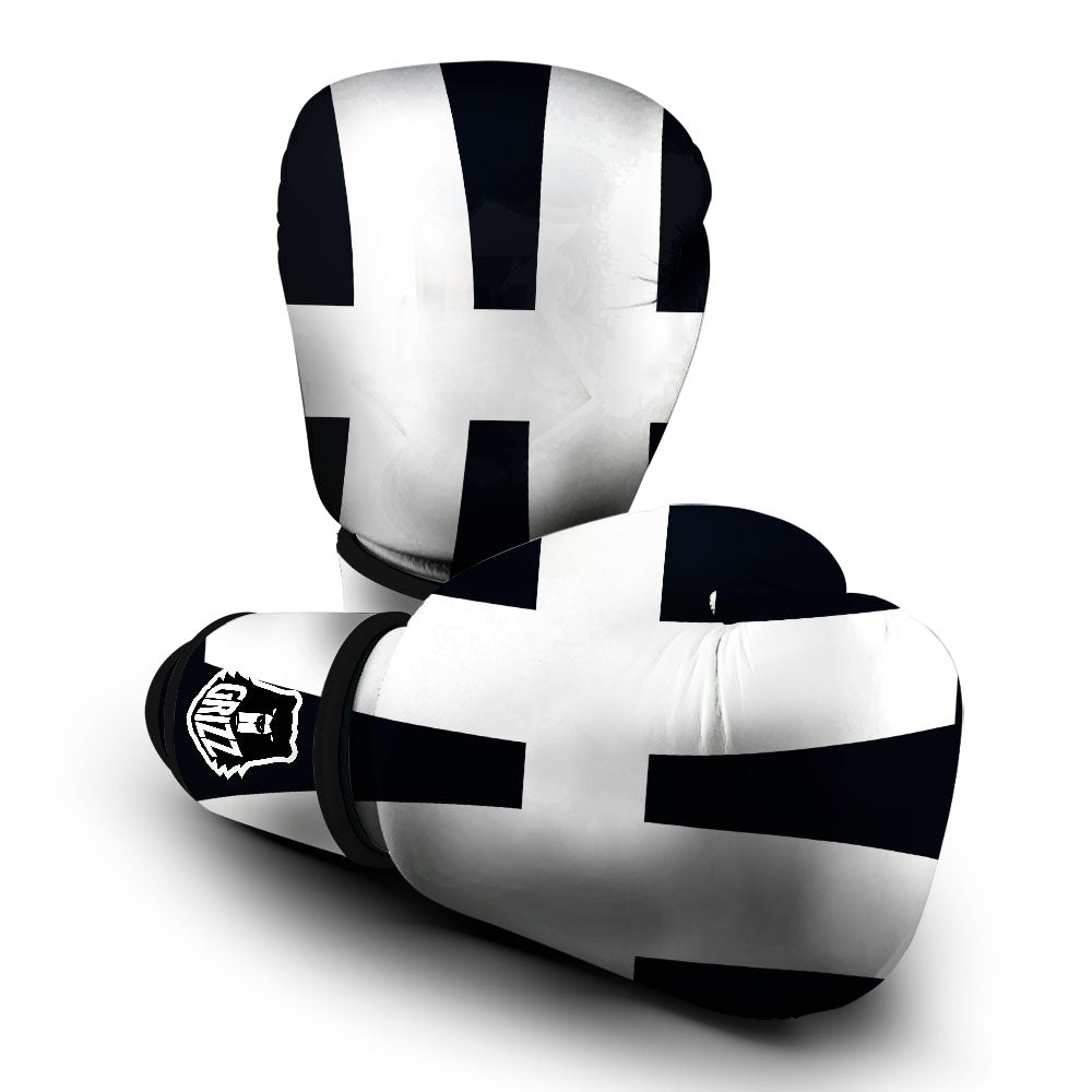 White And Black Pisces Sign Print Boxing Gloves-grizzshop