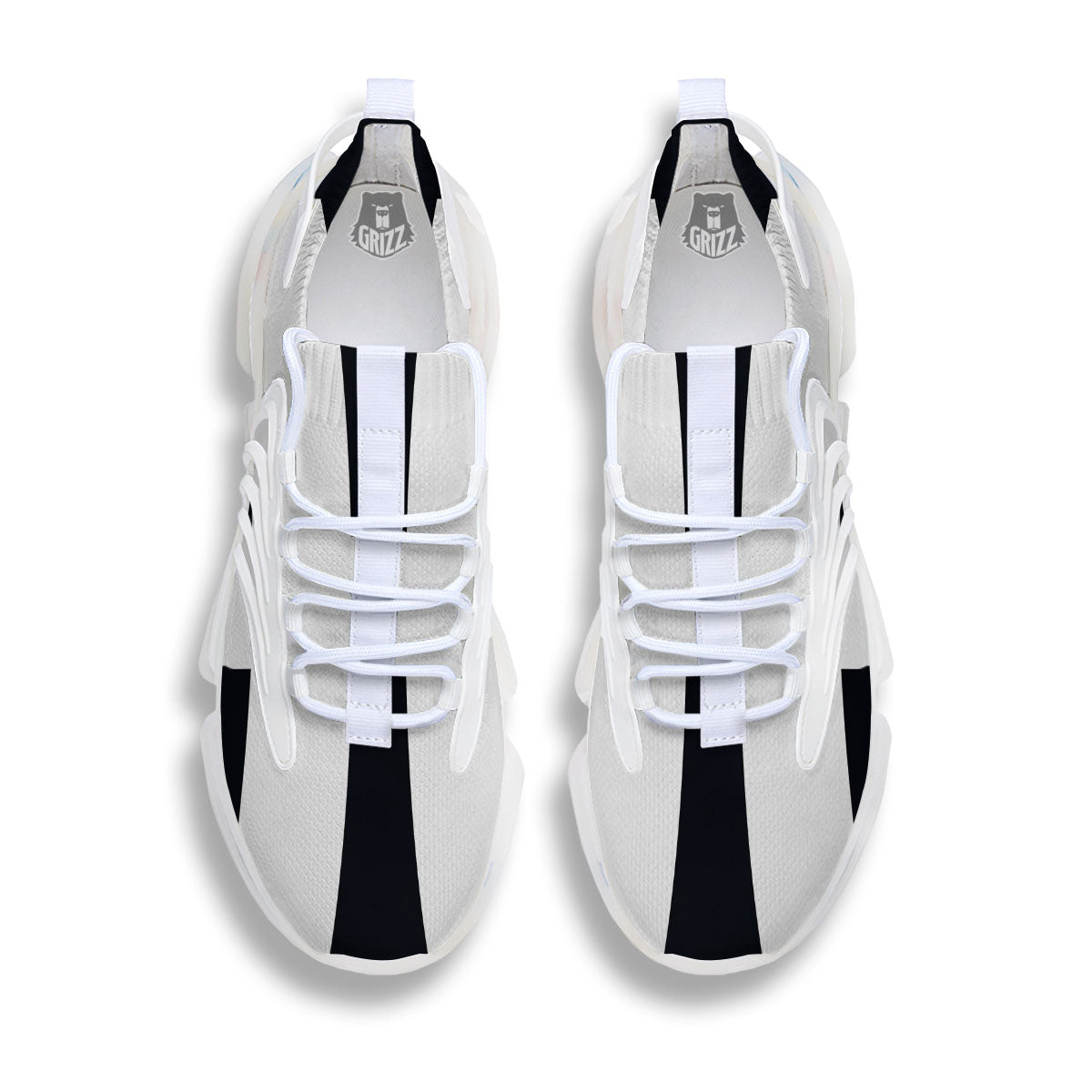 White And Black Pisces Sign Print White Gym Shoes-grizzshop