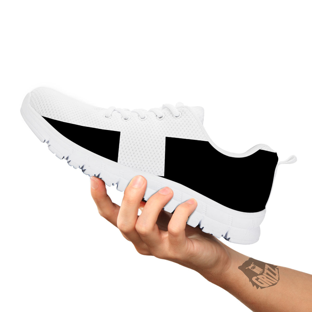 White And Black Pisces Sign Print White Sneaker-grizzshop