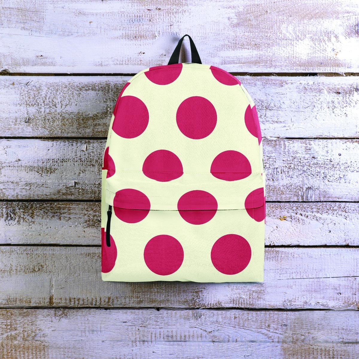 White And Red Polka Dot Backpack-grizzshop