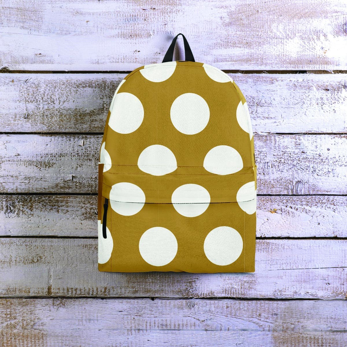 White And Yellow Polka Dot Backpack-grizzshop