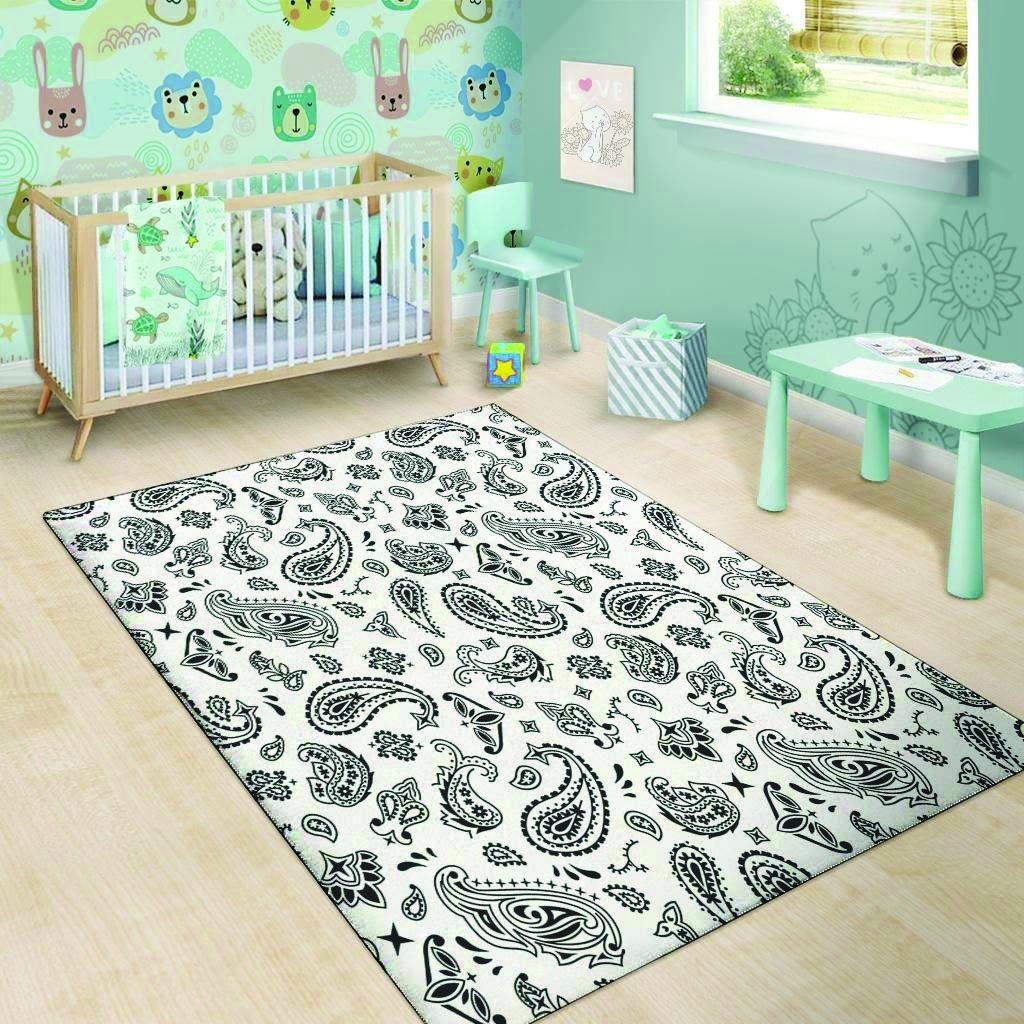 White Bandana Floor Mat-grizzshop