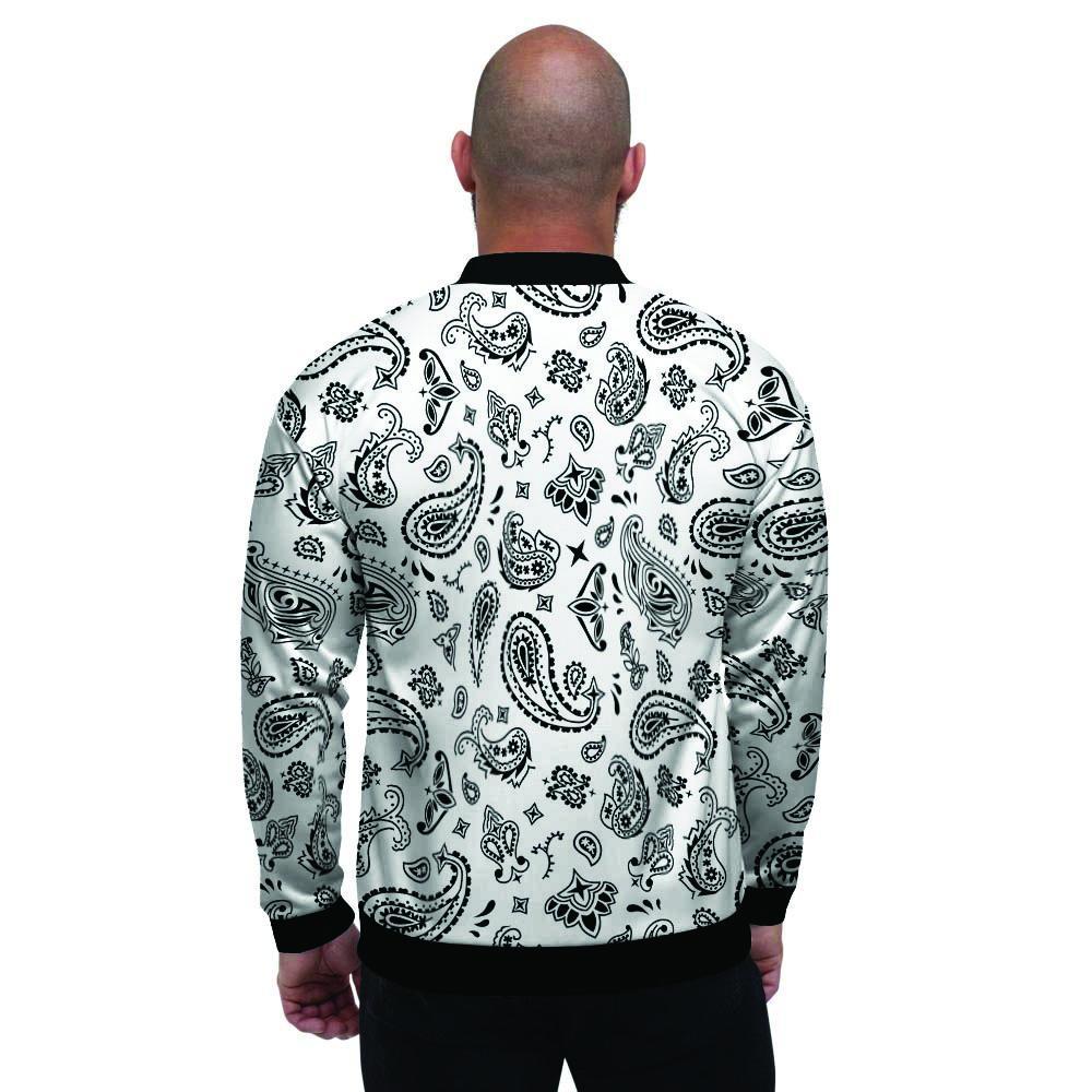 White Bandana Men's Bomber Jacket-grizzshop