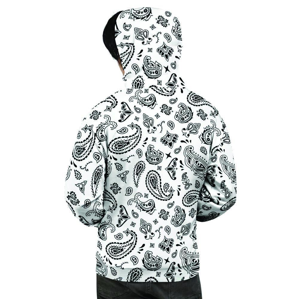 White Bandana Men's Hoodie-grizzshop