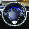 White Bandana Steering Wheel Cover-grizzshop