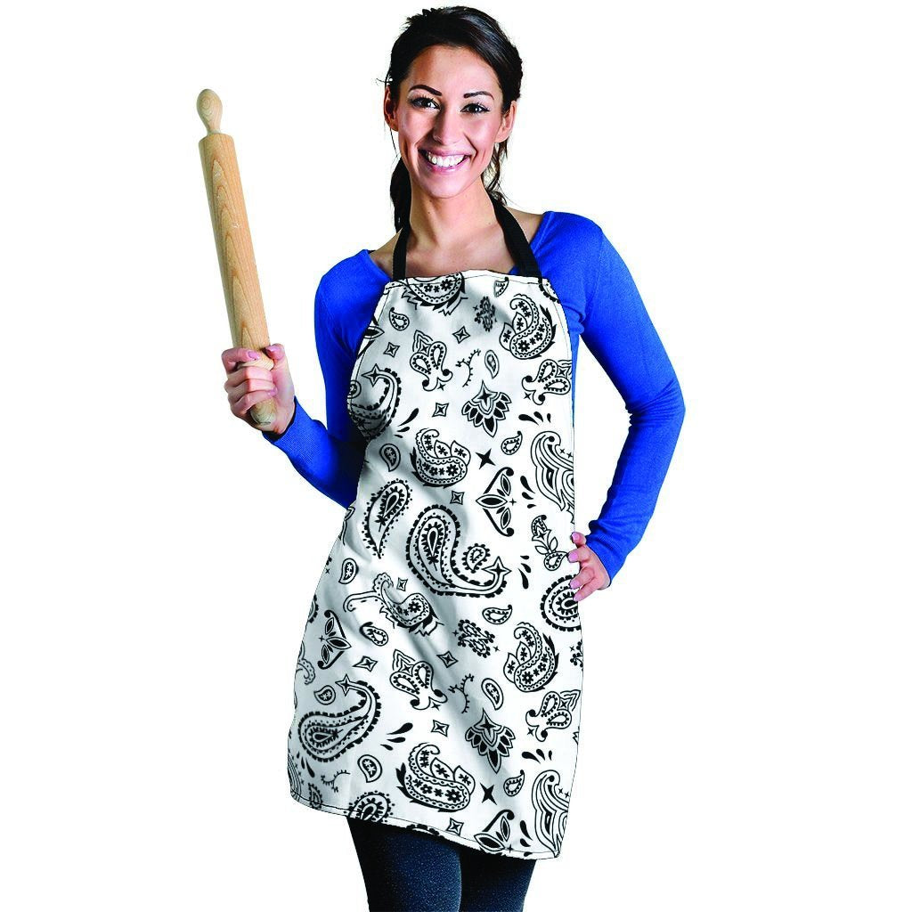 White Bandana Women's Apron-grizzshop