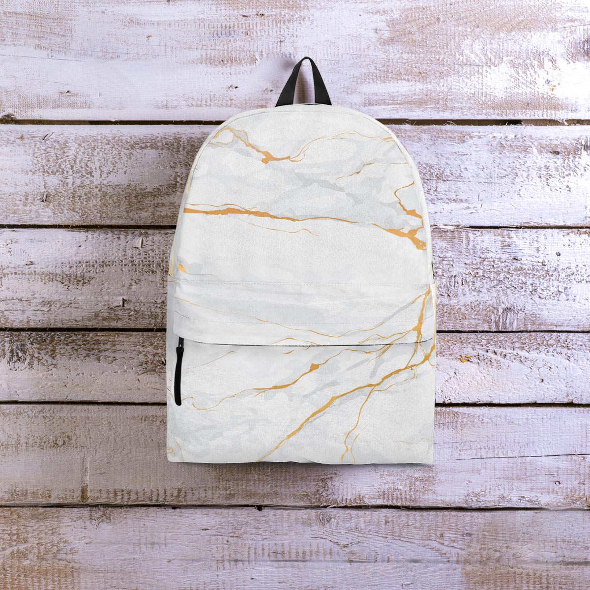 White Gold Marble Backpack-grizzshop