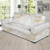 White Gold Marble Pattern Print Sofa Covers-grizzshop