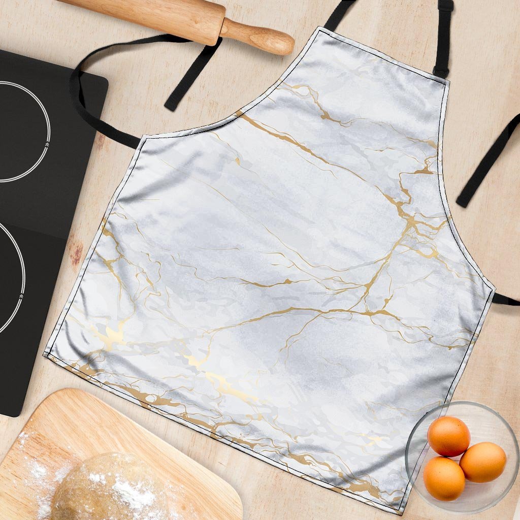 White Gold Marble Women's Apron-grizzshop