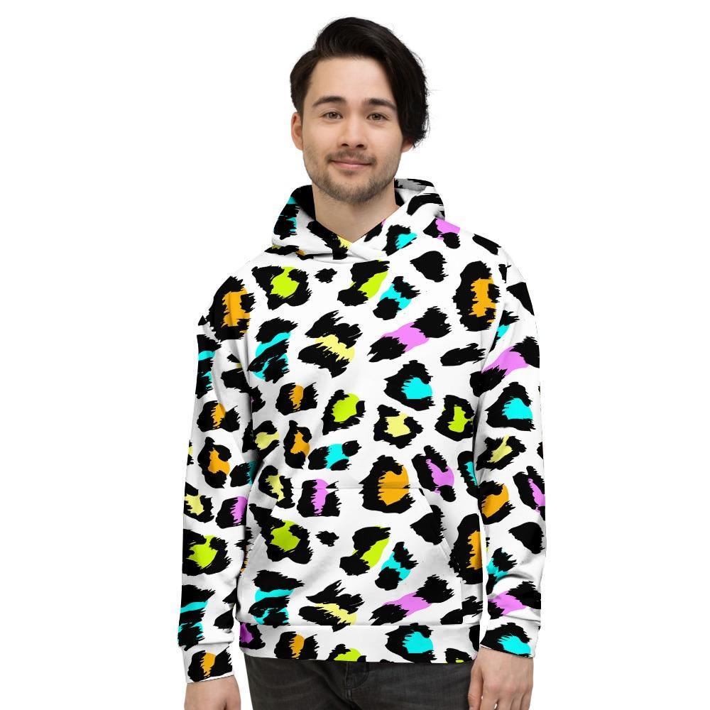 White Leopard Men's Hoodie-grizzshop
