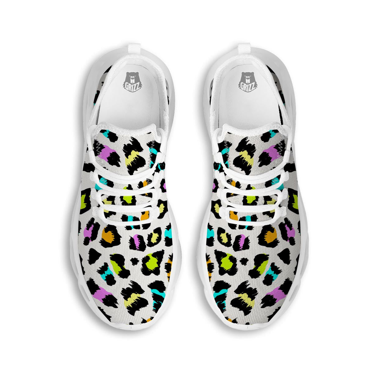 White Leopard White Running Shoes-grizzshop