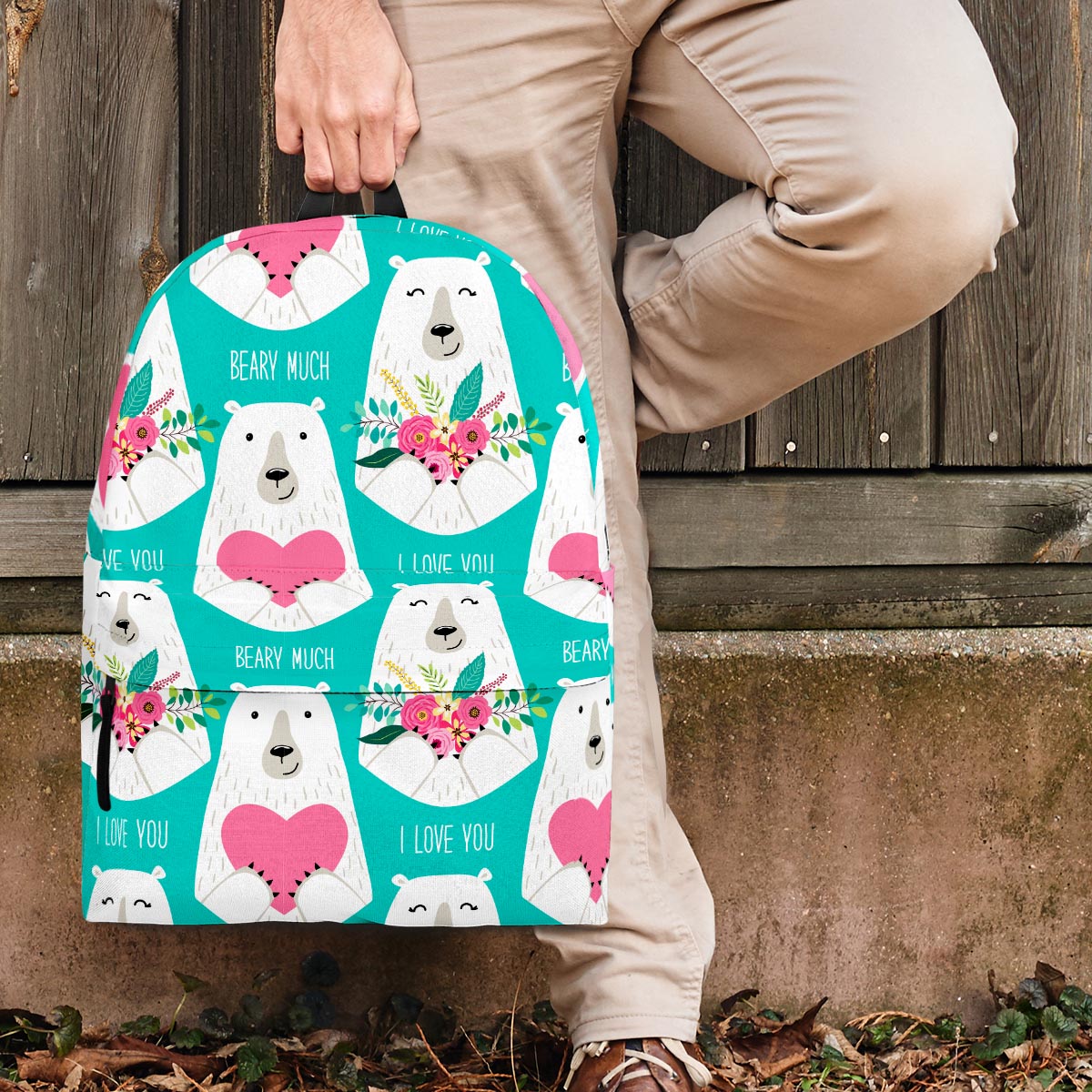 White Mama Bear Backpack-grizzshop