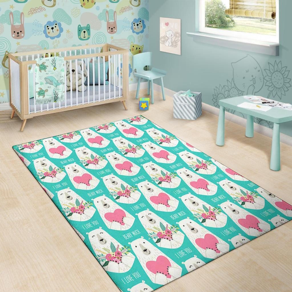 White Mama Bear Floor Mat-grizzshop