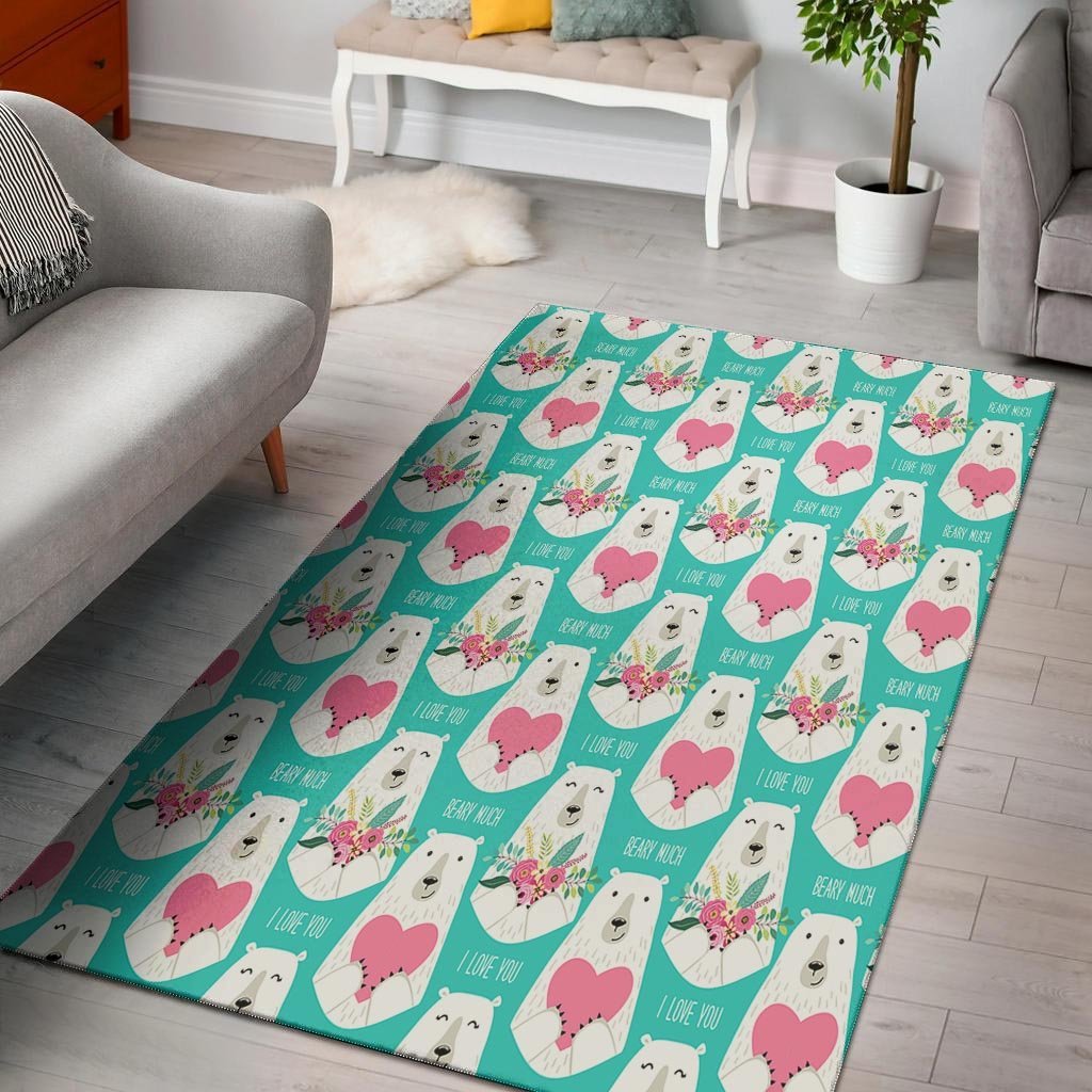 White Mama Bear Floor Mat-grizzshop