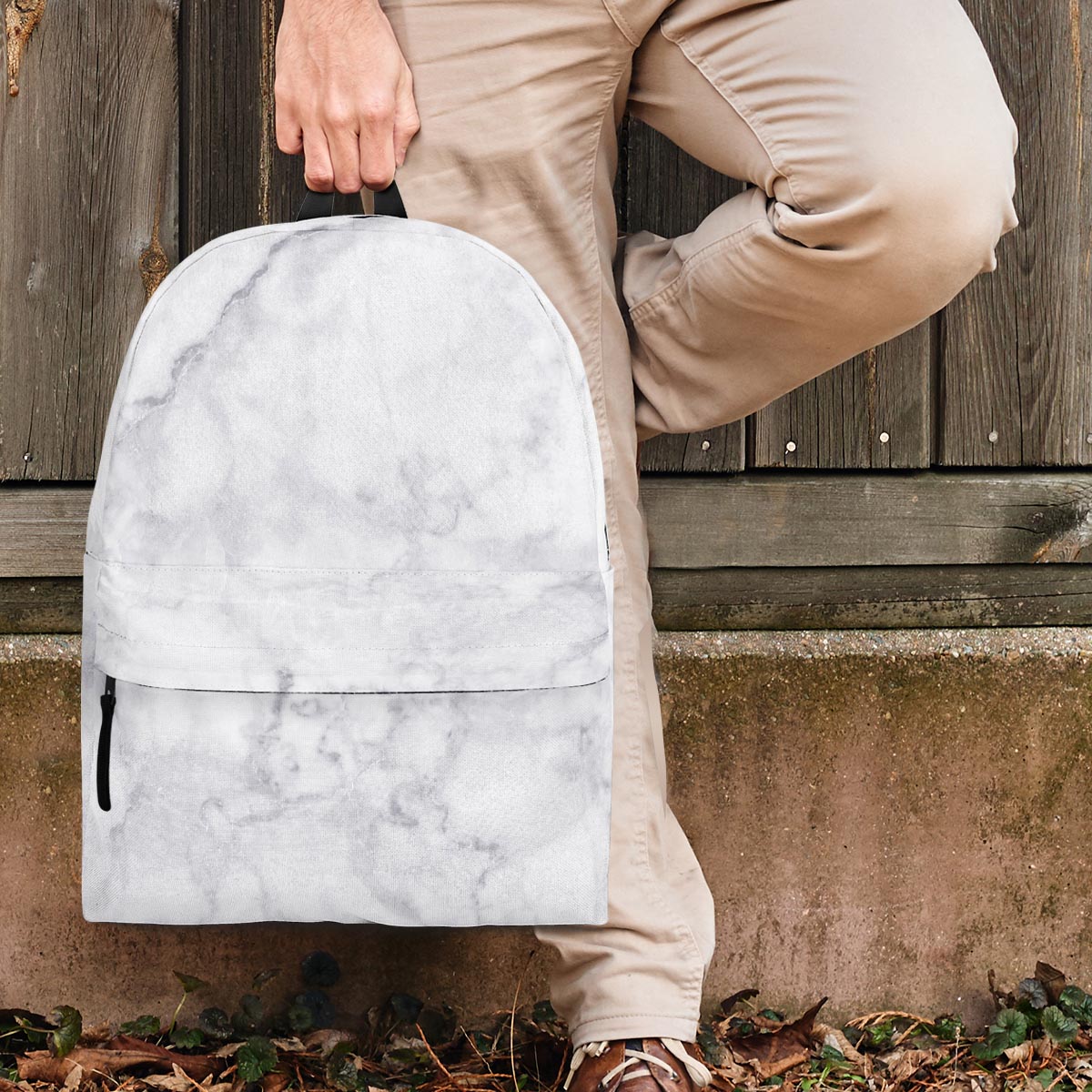White Marble Backpack-grizzshop