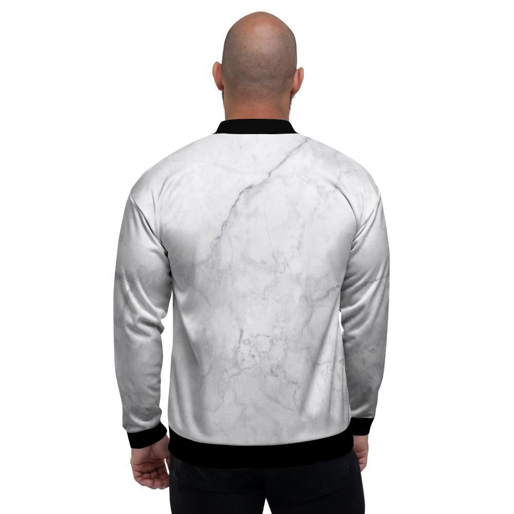 White Marble Men's Bomber Jacket-grizzshop