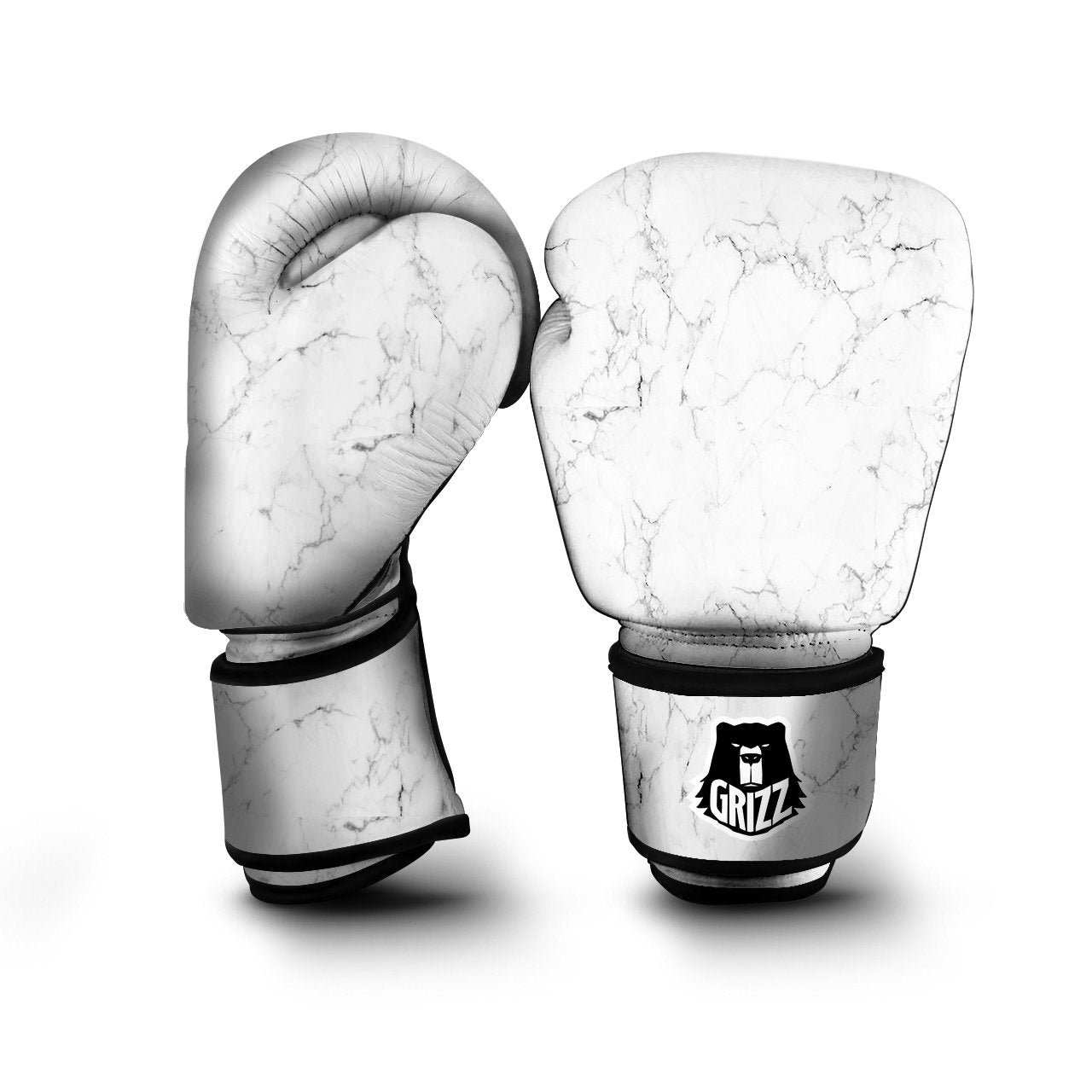 White Marble Pattern Boxing Gloves-grizzshop