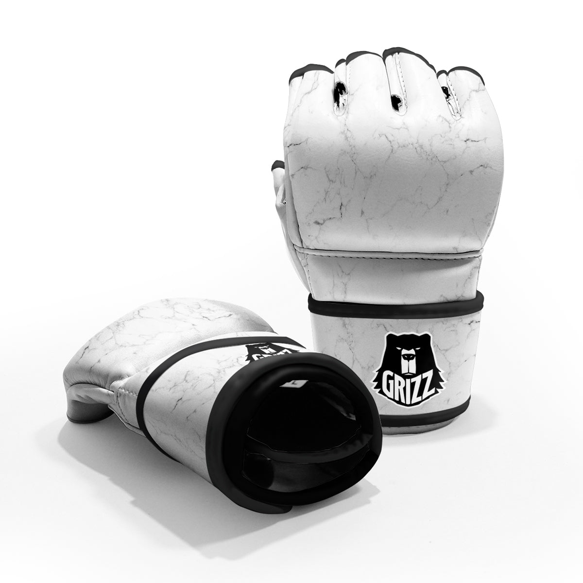 White Marble Pattern MMA Gloves-grizzshop