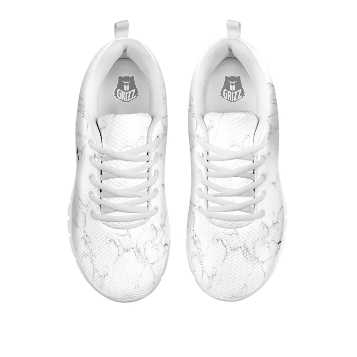 White Marble Pattern White Sneaker-grizzshop