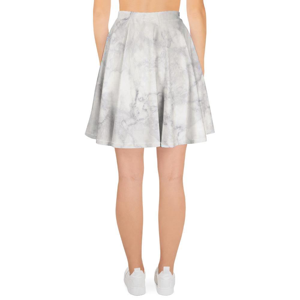 White Marble Women's Skirt-grizzshop