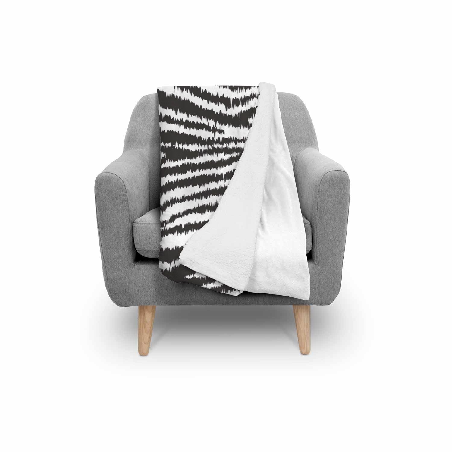 White Tiger Pattern Print Throw Blanket-grizzshop