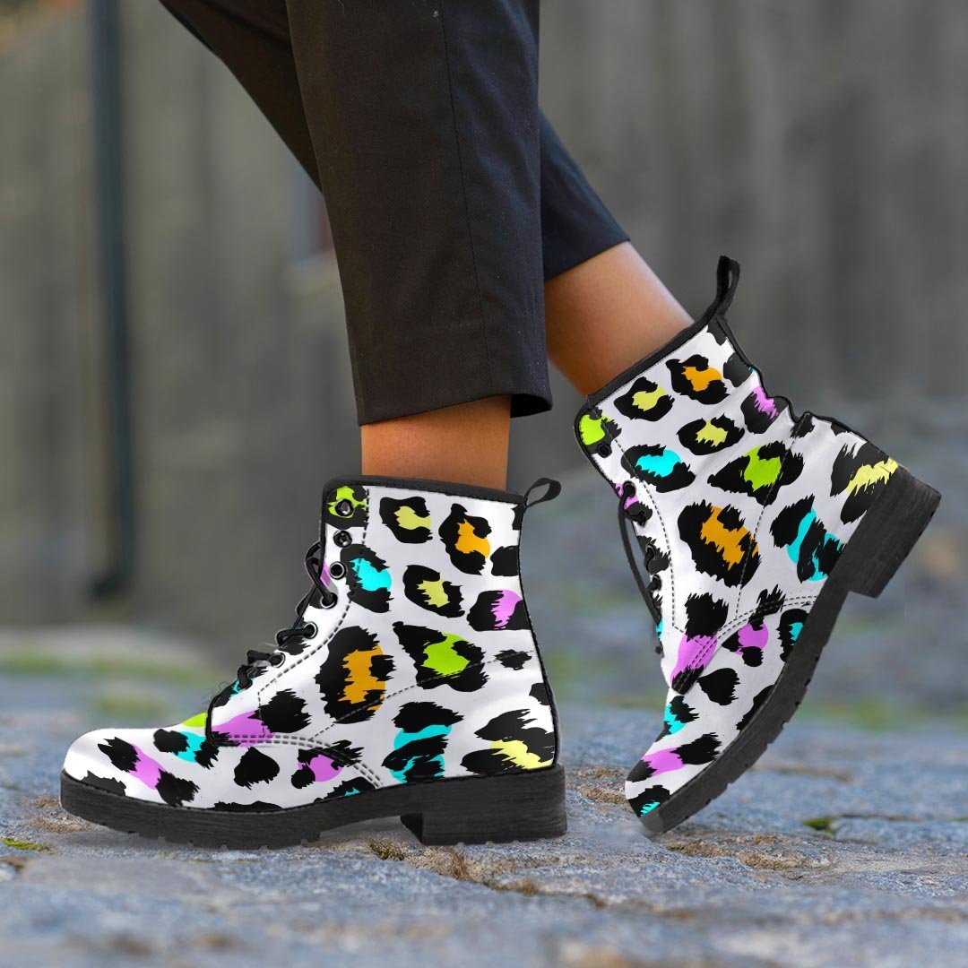 White Leopard Men's Boots-grizzshop