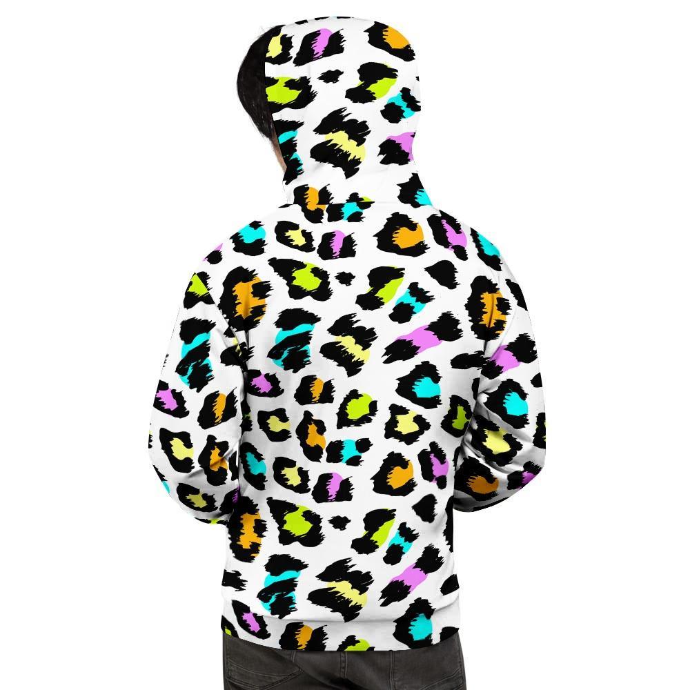 White Leopard Men's Hoodie-grizzshop