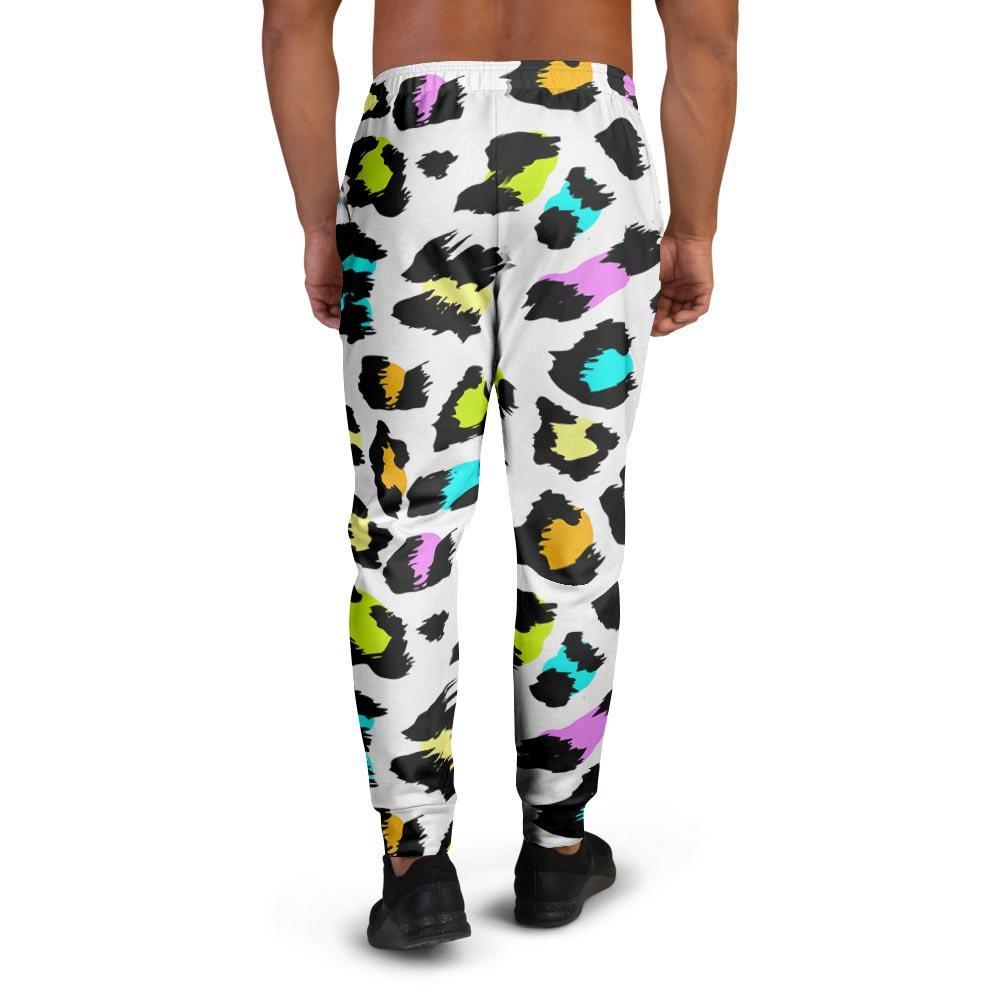 White Leopard Men's Joggers-grizzshop