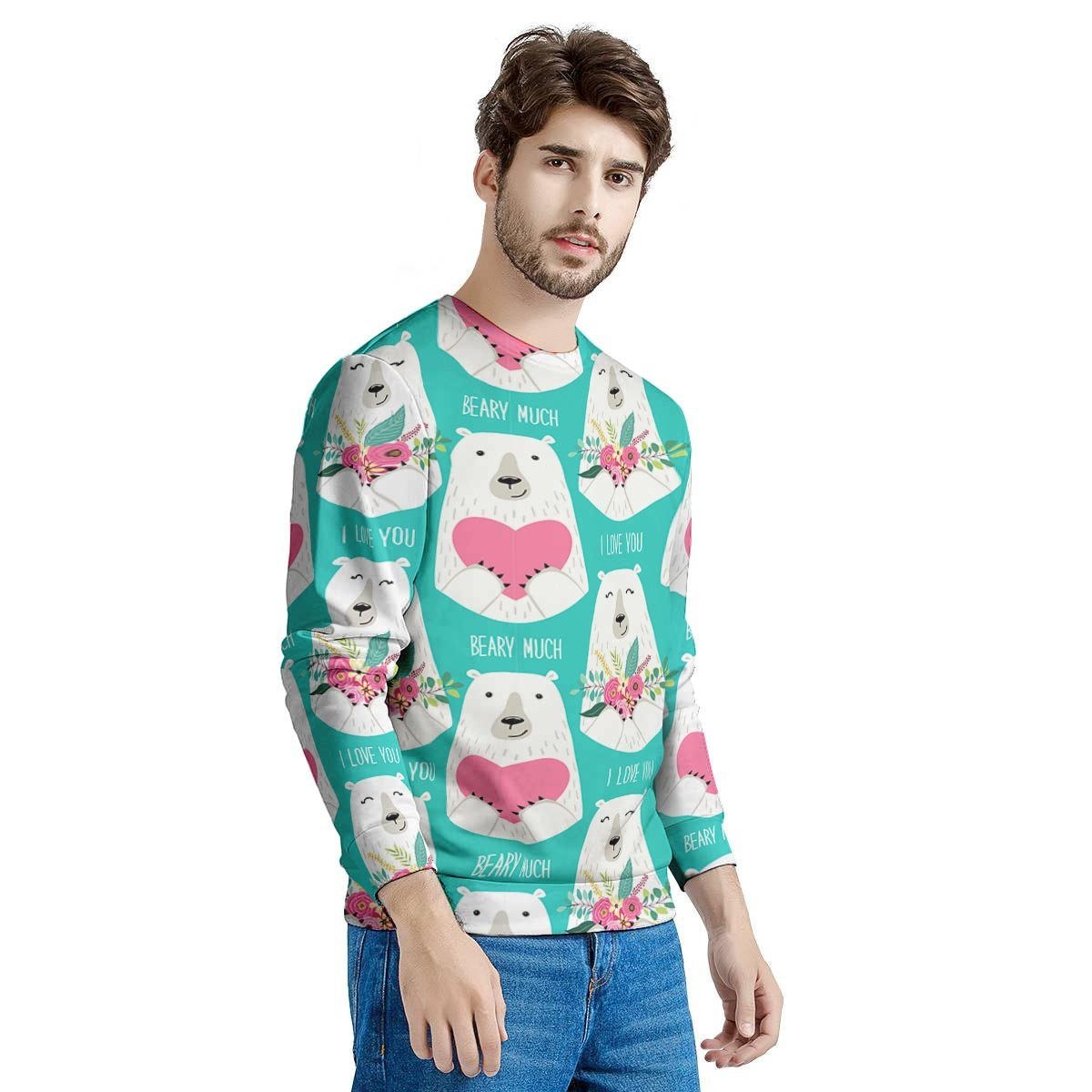 White Mama Bear Men's Sweatshirt-grizzshop