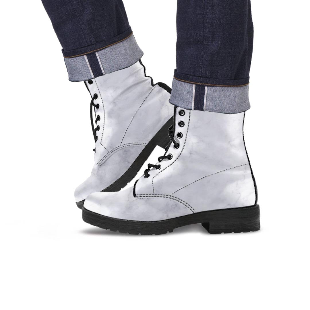 White Marble Men's Boots-grizzshop