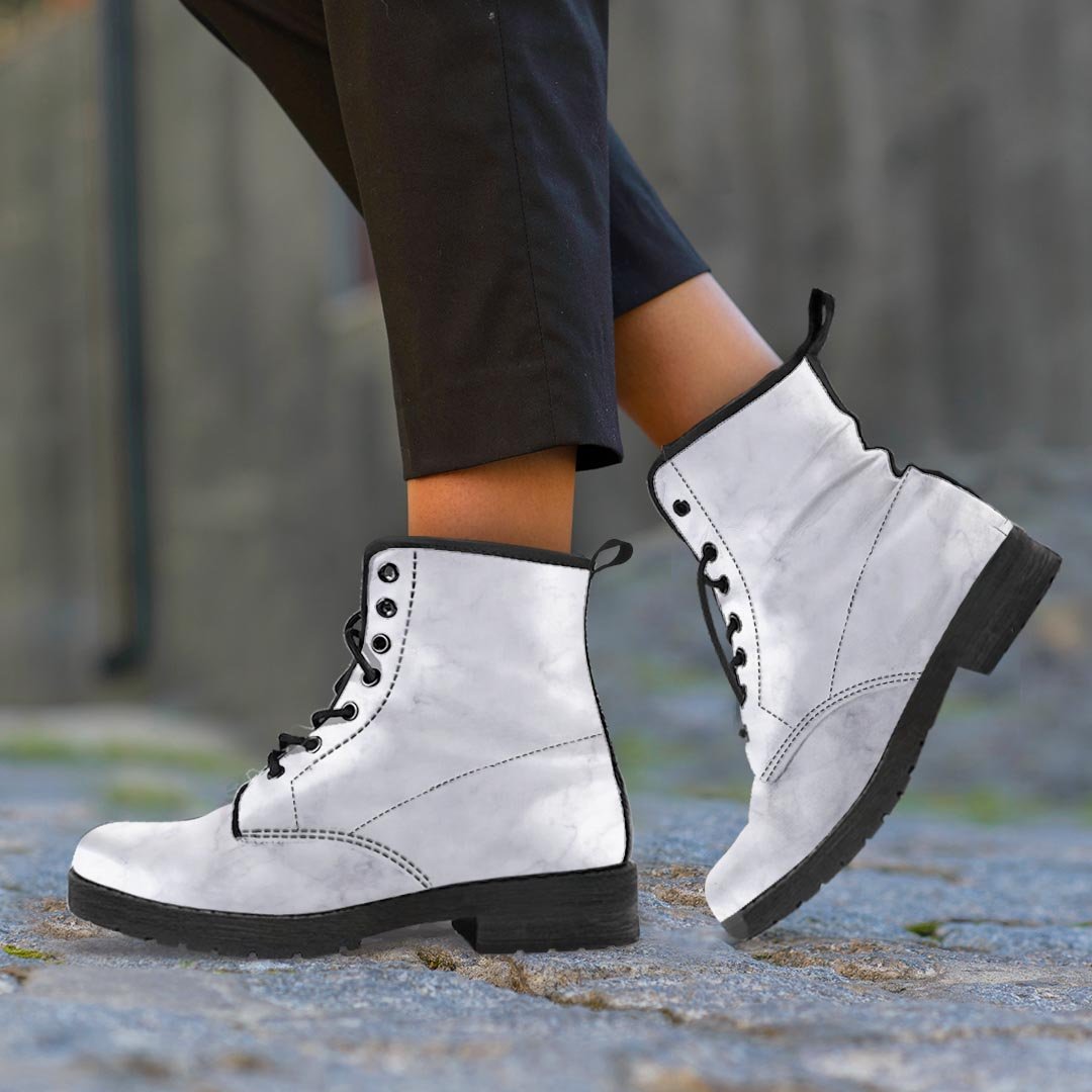White Marble Men's Boots-grizzshop