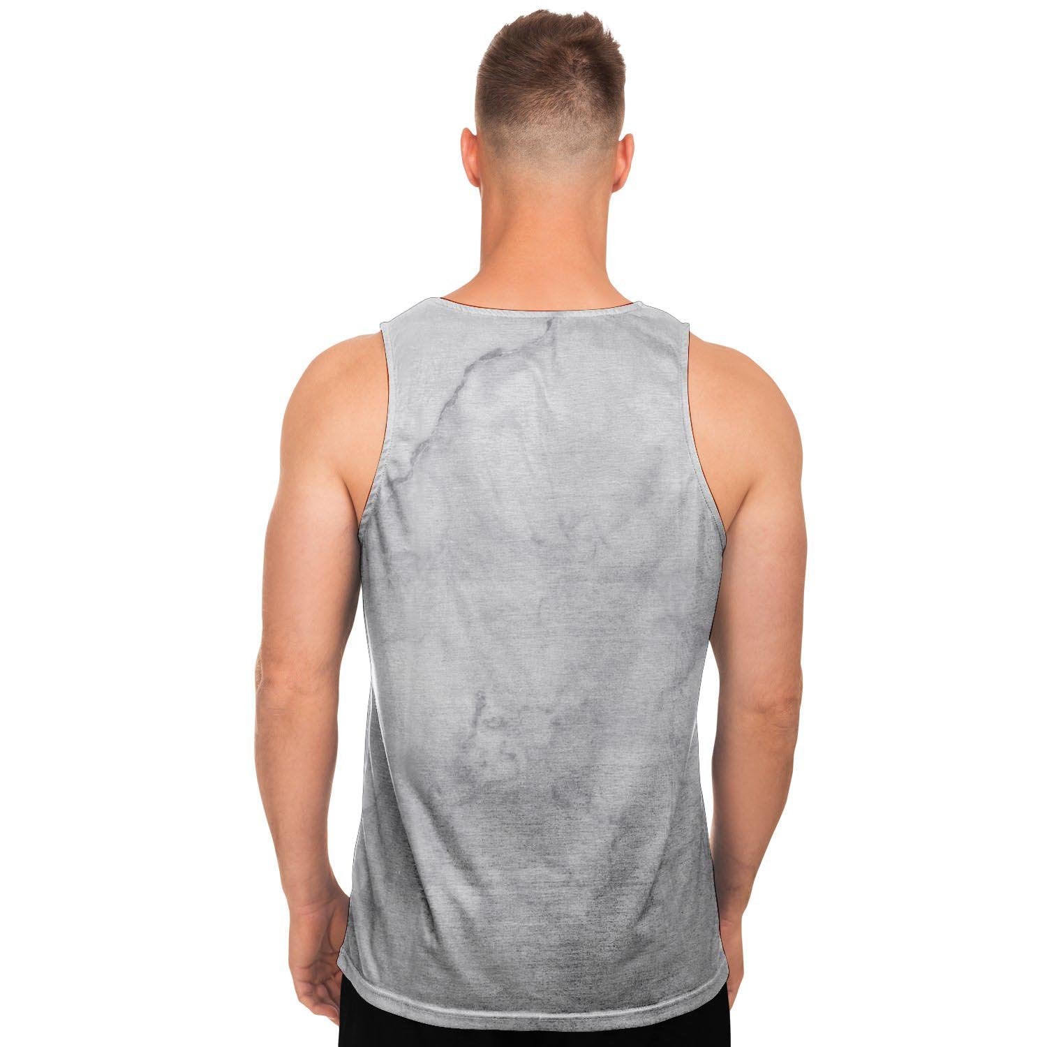 White Marble Men's Tank Tops-grizzshop